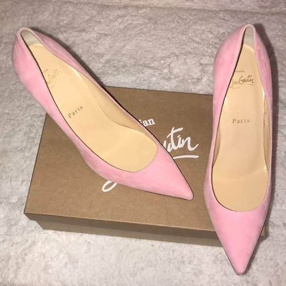pink suede christian louboutin